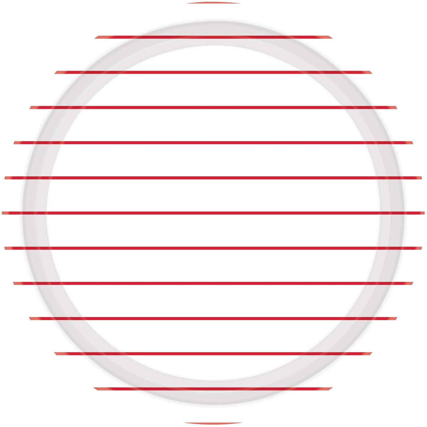 Stripes Paper Plates 23cm Round 8CT FSC -  Apple Red NPC
