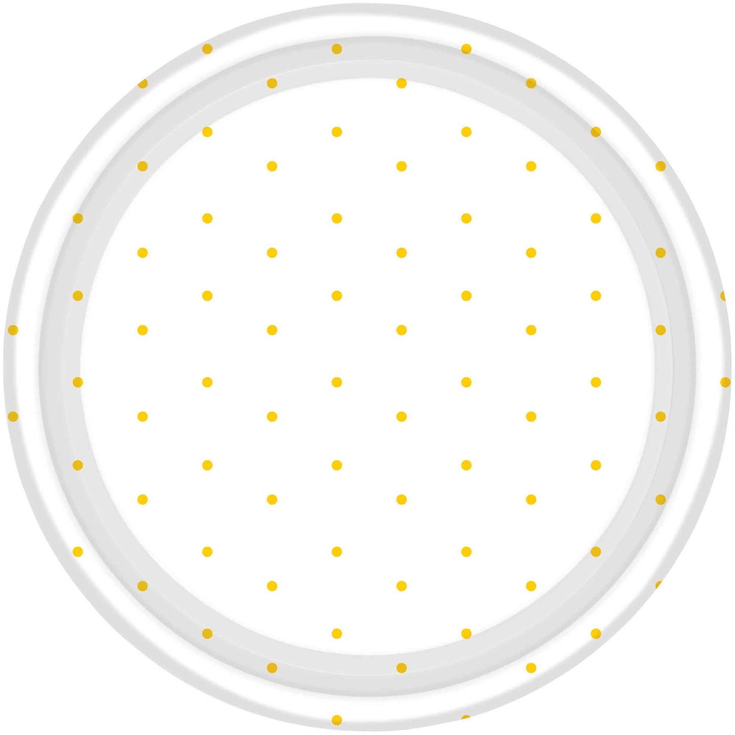 Dots Paper Plates 17cm Round 8CT FSC - Sunshine Yellow NPC