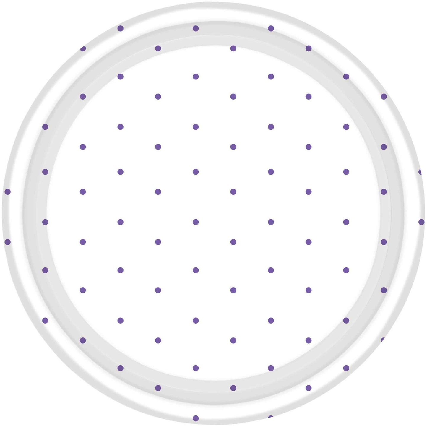 Dots Paper Plates 17cm Round 8CT FSC - New Purple NPC