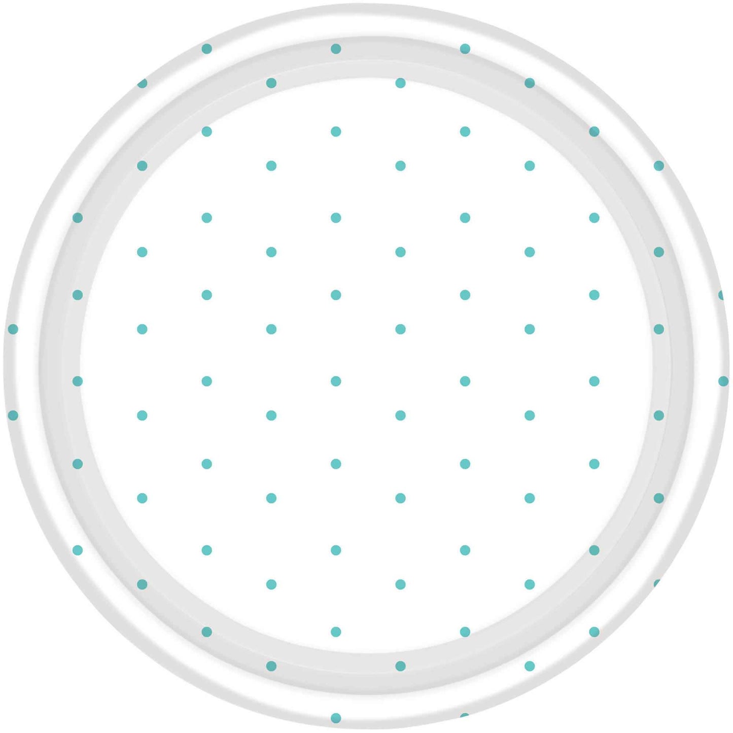 Dots Paper Plates 17cm Round 8CT FSC -  Robin's Egg Blue NPC