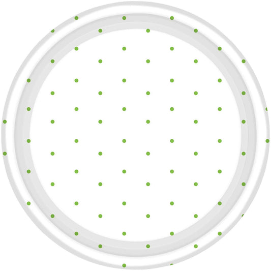Dots Paper Plates 17cm Round 8CT FSC -  Kiwi NPC