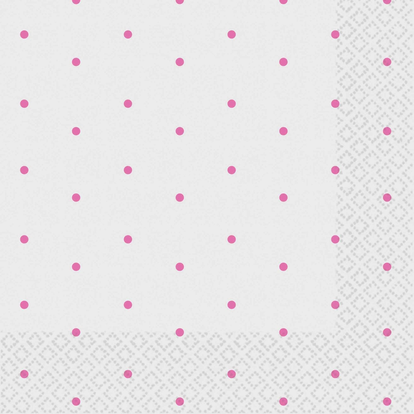 Dots Beverage Napkins 16 Pack 2 PLY FSC -  Bright Pink