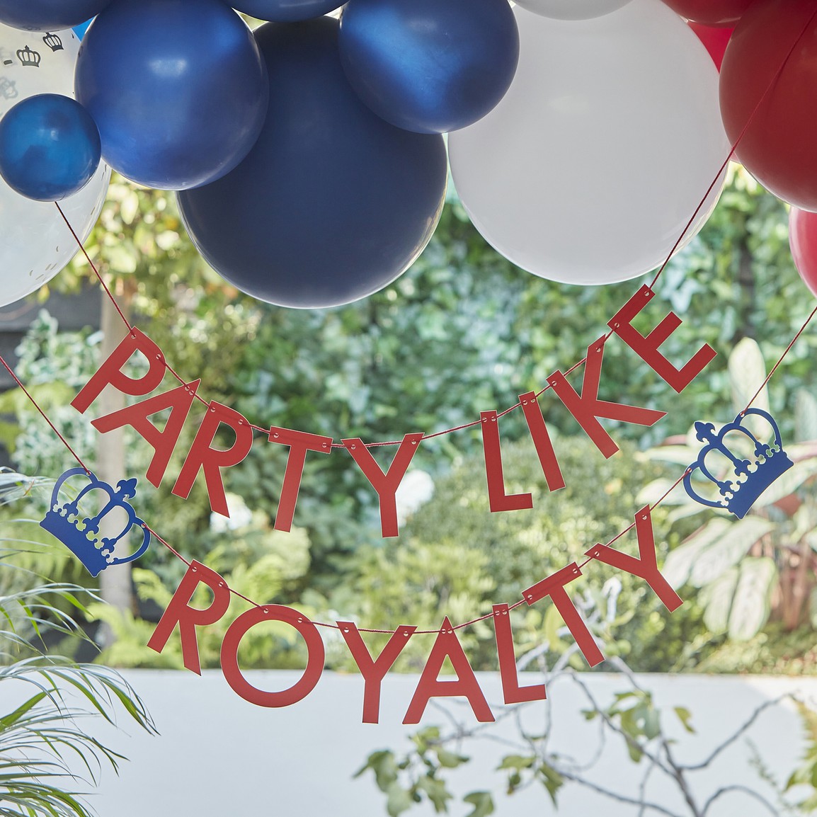 Coronation Party Like Royalty Paper Bunting FSC