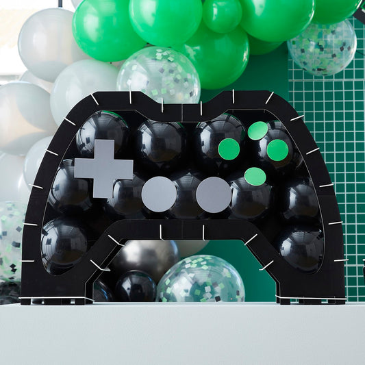 Game Controller Balloon Mosaic Controller Shaped with Balloons & Customisable   Buttons Black, Green & Grey FSC