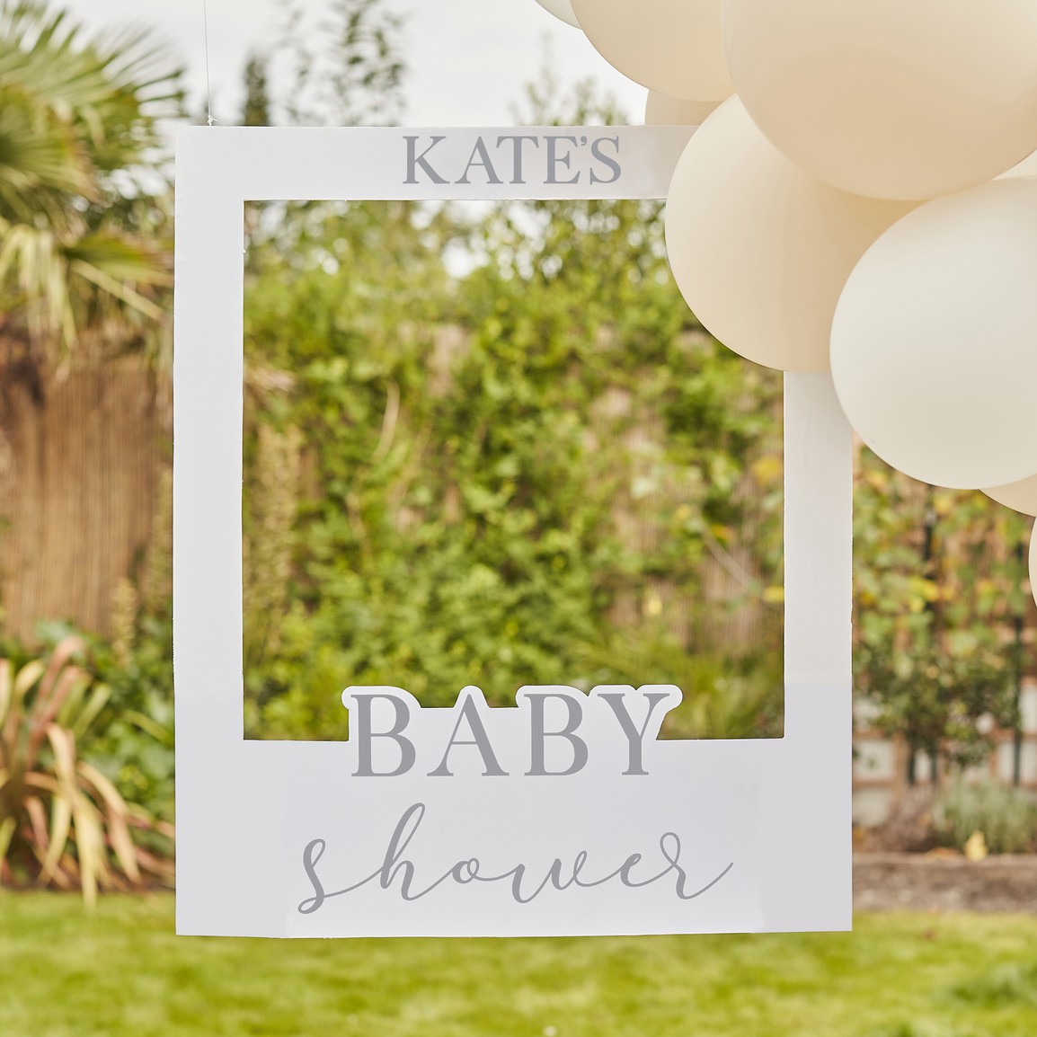 Hello Baby Photo Booth Frame Off White FSC