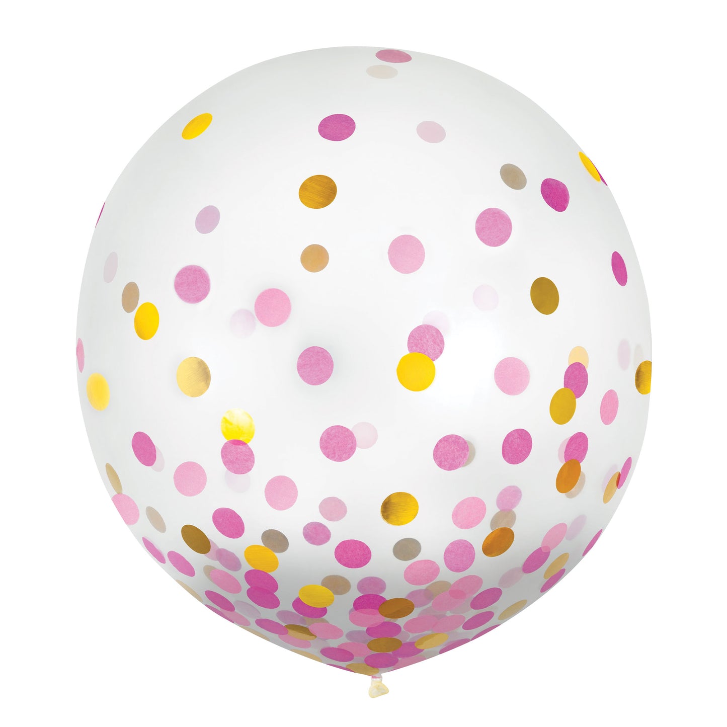Latex Balloons 60cm & Confetti Pink & Gold