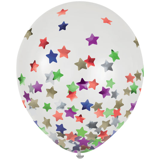 Latex Balloons 30cm & Confetti Stars