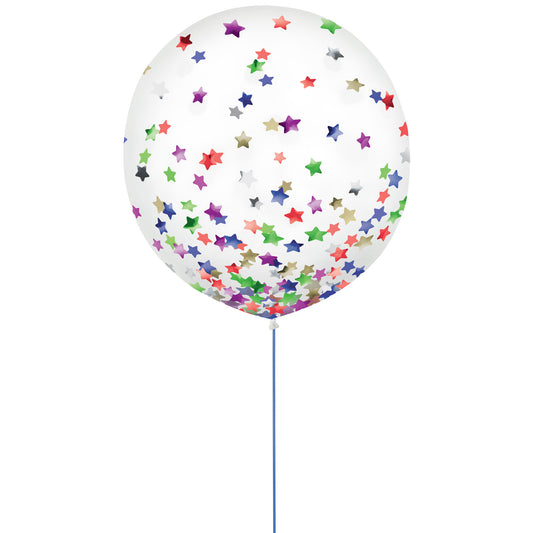 Latex Balloons 60cm & Confetti Stars