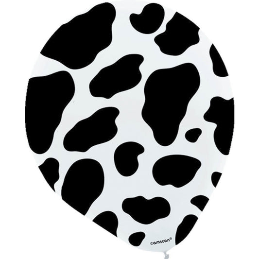 Cow Print 30cm Latex Balloons