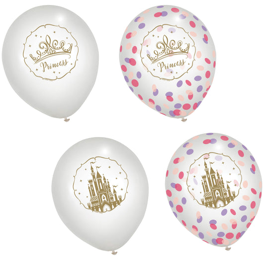 Disney Princess Once Upon A Time 30cm Confetti Filled Latex Balloons