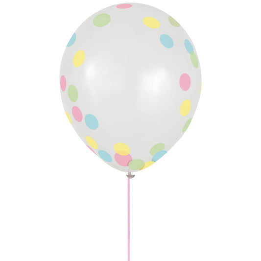 Pretty Pastels 30cm Latex Balloons & Confetti