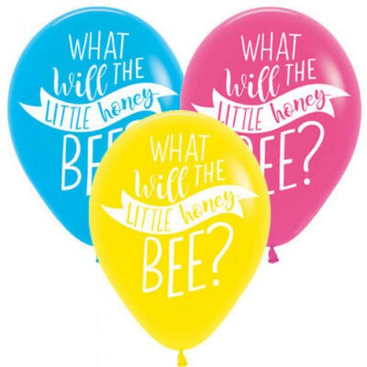 What Will it Bee? 30cm Latex Balloons Assorted Colours