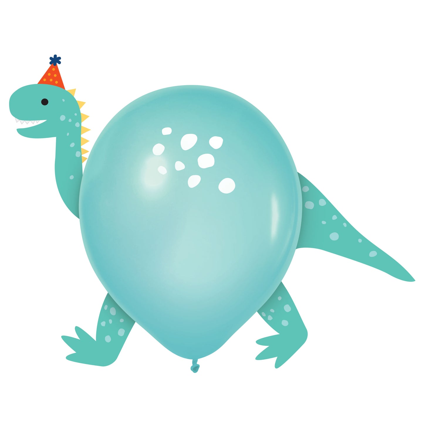 Dino-Mite Party Dinosaurs 30cm Latex Balloons & Paper Adhesive Add-Ons