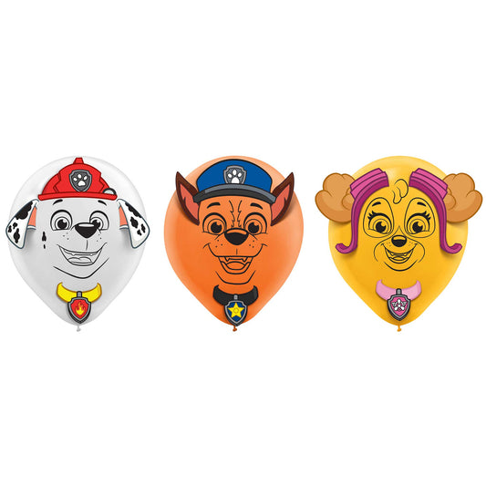 Paw Patrol Adventures 30cm Latex Balloons & Paper Adhesive Add-Ons