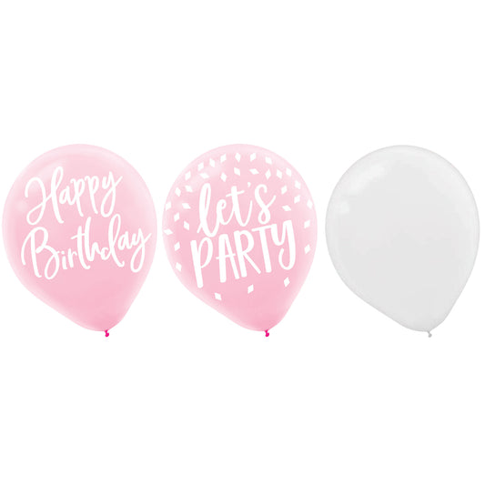 Blush Birthday 30cm Latex Balloons