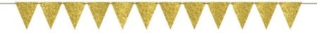 Large Paper Pennant Banner - Sparkle Gold
