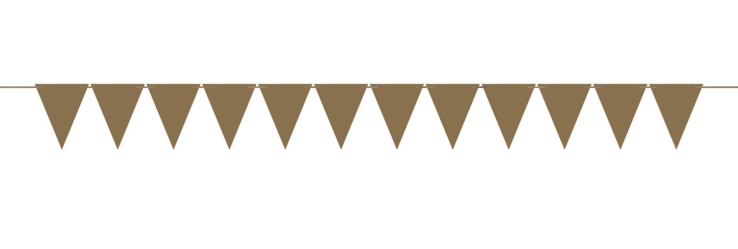 Mini Paper Pennant Banner - Gold