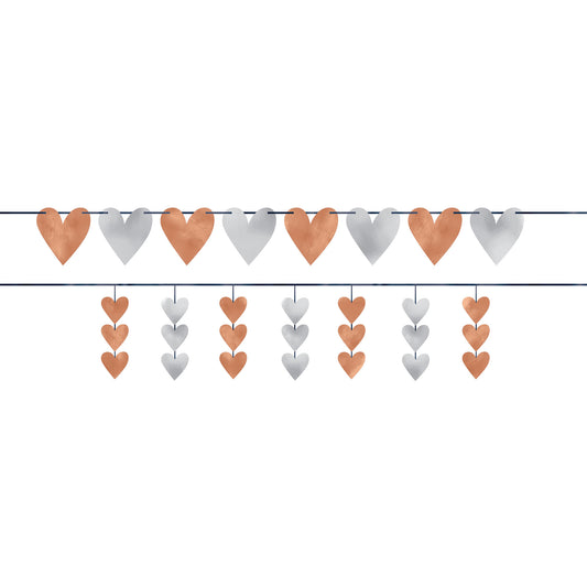 Navy Bride Hearts Banners Kit