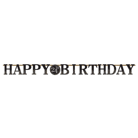 Sparkling Celebration Add Any Age Happy Birthday Jointed Jumbo Letter Banner Kit & Stickers