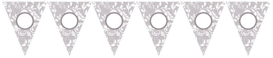 Silver Scroll Personalized Pennant Banner