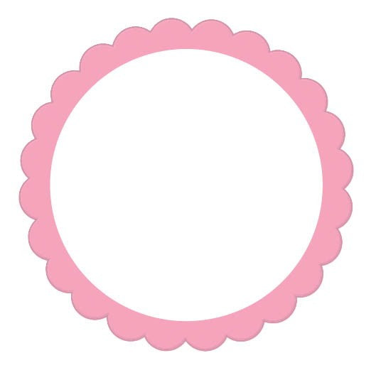 Labels Scalloped - New Pink