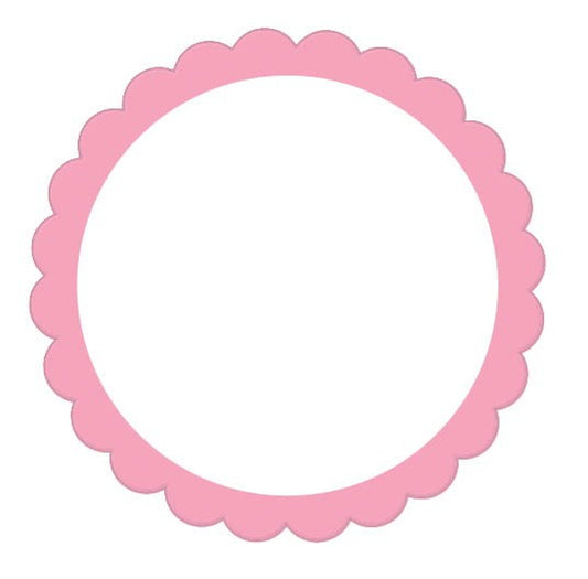 Labels Scalloped - New Pink