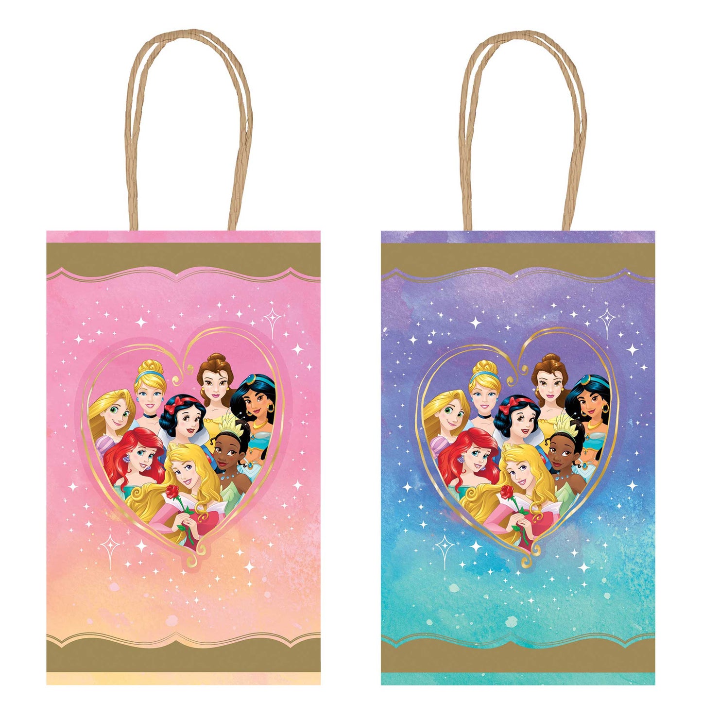Disney Princess Once Upon A Time Kraft Paper Bags Hot Stamped