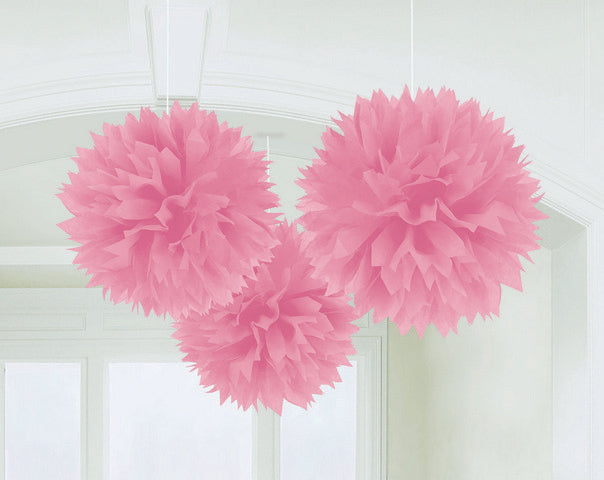 Fluffy Tissue Decorations - New Pink