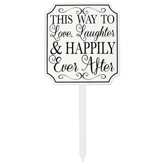 Wedding Lawn Sign This Way To Happily Ever After