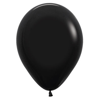 Sempertex 12cm Fashion Black Latex Balloons 080, 50PK