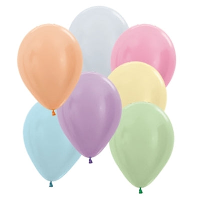 Sempertex 12cm Satin Pearl Assorted Latex Balloons, 50PK