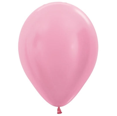 Sempertex 12cm Satin Pearl Pink Latex Balloons 409, 50PK
