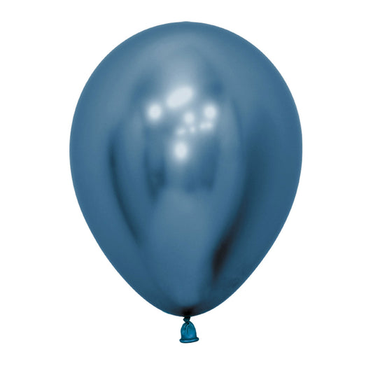 Sempertex 12cm Metallic Reflex Blue Latex Balloons 940, 50PK