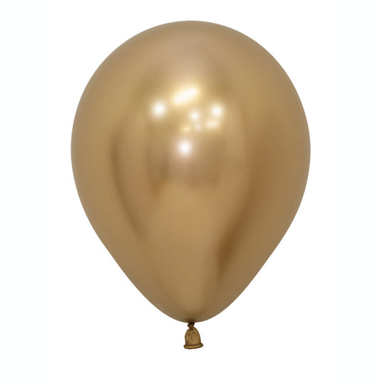 Sempertex 12cm Metallic Reflex Gold Latex Balloons 970, 50PK