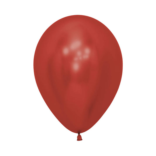 Sempertex 30cm Crystal Reflex Red Latex Balloons 915, 50PK