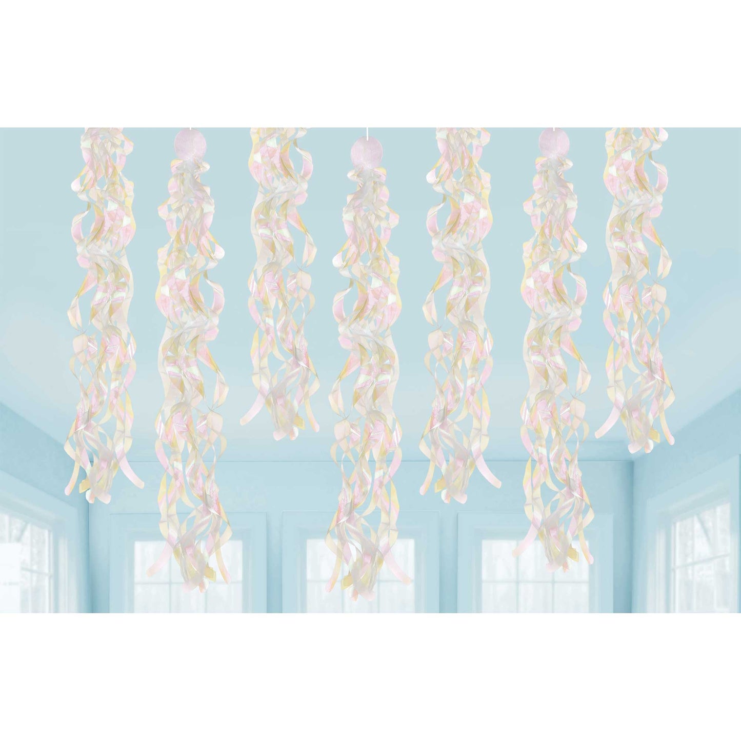Luminous Birthday Iridescent Swirls Hanging Decorations