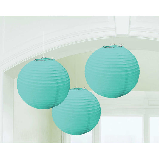 Round Paper Lanterns - Robin's Egg Blue