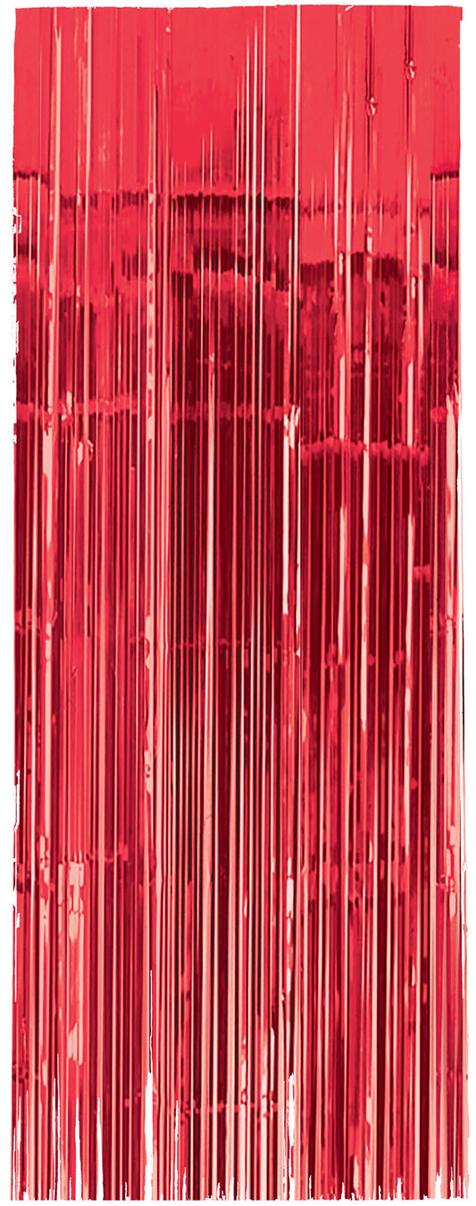 Door Curtain Metallic - Red