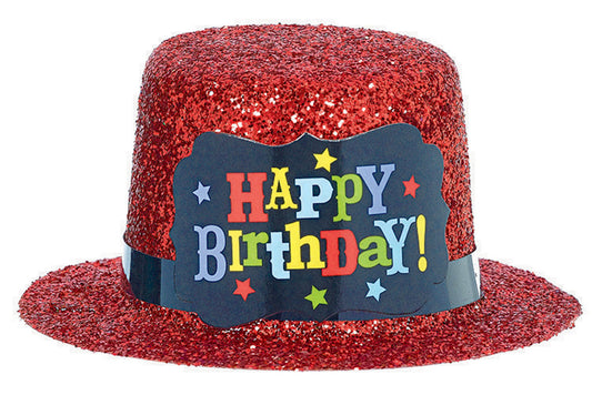 Birthday Brights Mini Hat Glitter Plastic