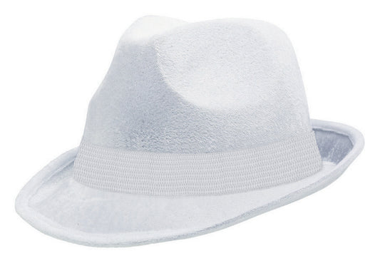 Fedora Velour Hat  - White