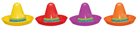 Fiesta Mini Plastic Sombrero Assorted