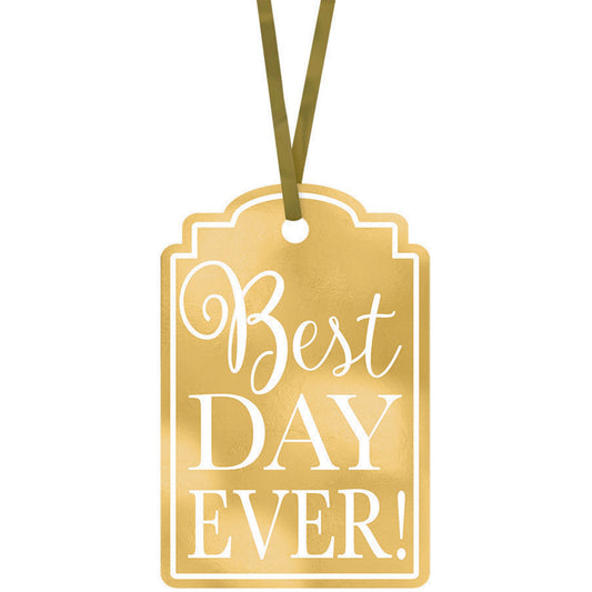 Best Day Ever Printed Tags - Gold