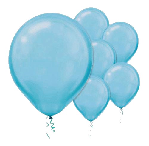 Latex Balloons Pearl 30cm 15CT Caribbean Blue