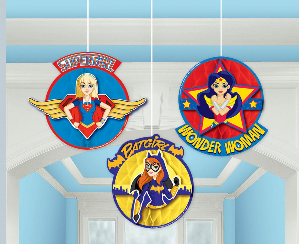 DC Superhero Girls Honeycomb Decorations