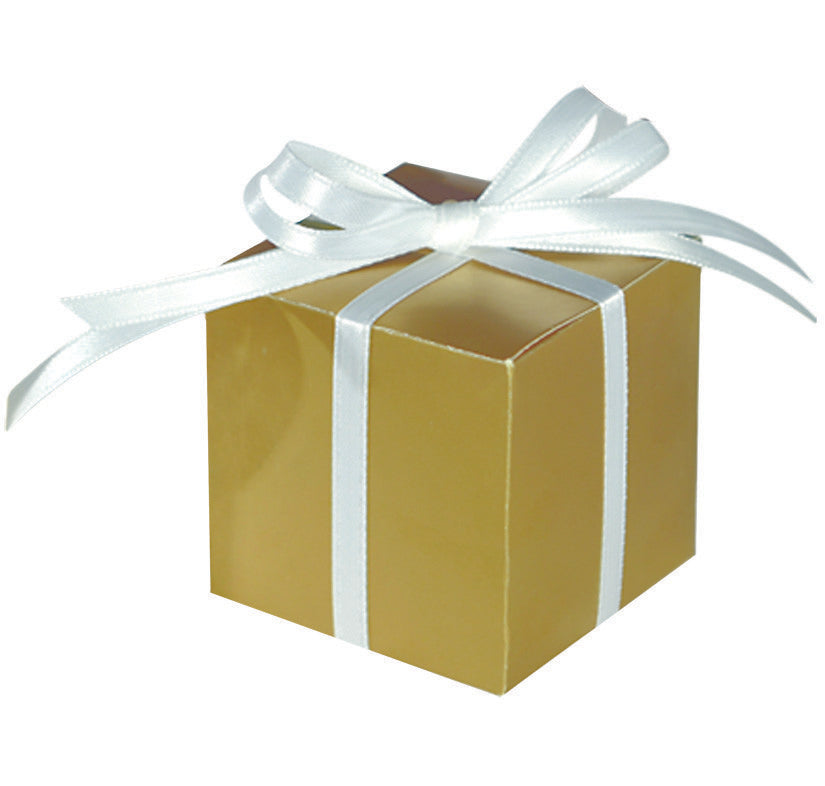 Mega Pack Paper Favor Boxes - Gold (Ribbon not Included)
