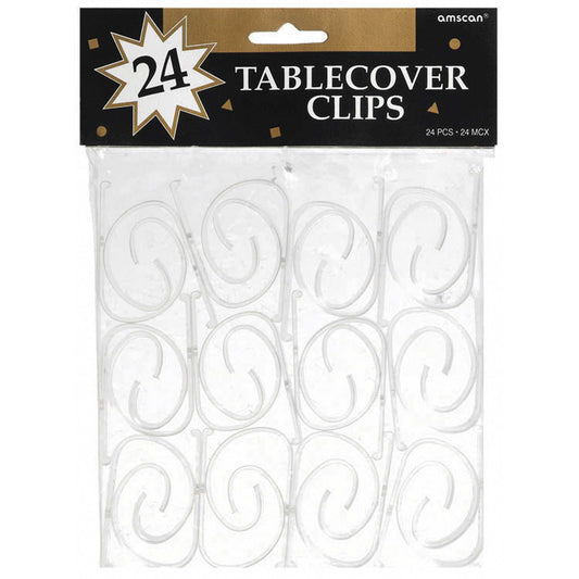 Tablecover Clips Value Pack Clear Plastic