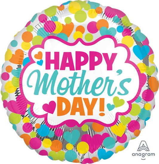 Jumbo Shape HX Happy Mother's Day Dots & Hearts P32