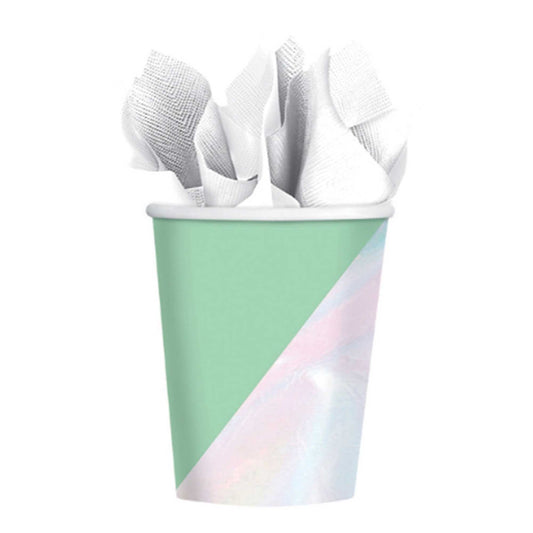 Shimmering Party Iridescent Paper Cups 266ml