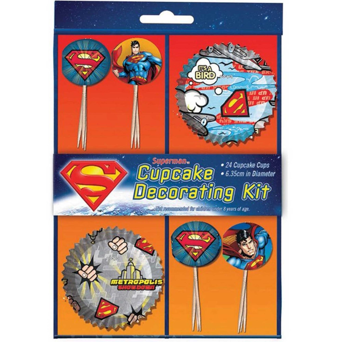 Superman Cupcake Decorations Kit