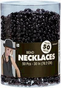 Bead Necklaces 50pcs - Black